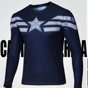 Captain America Endgame Long Sleeve Base Layer Compression Top